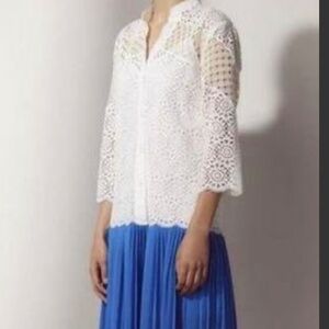 Sandro Maca Eyelet Dress, Size Small, SHIPS FREE